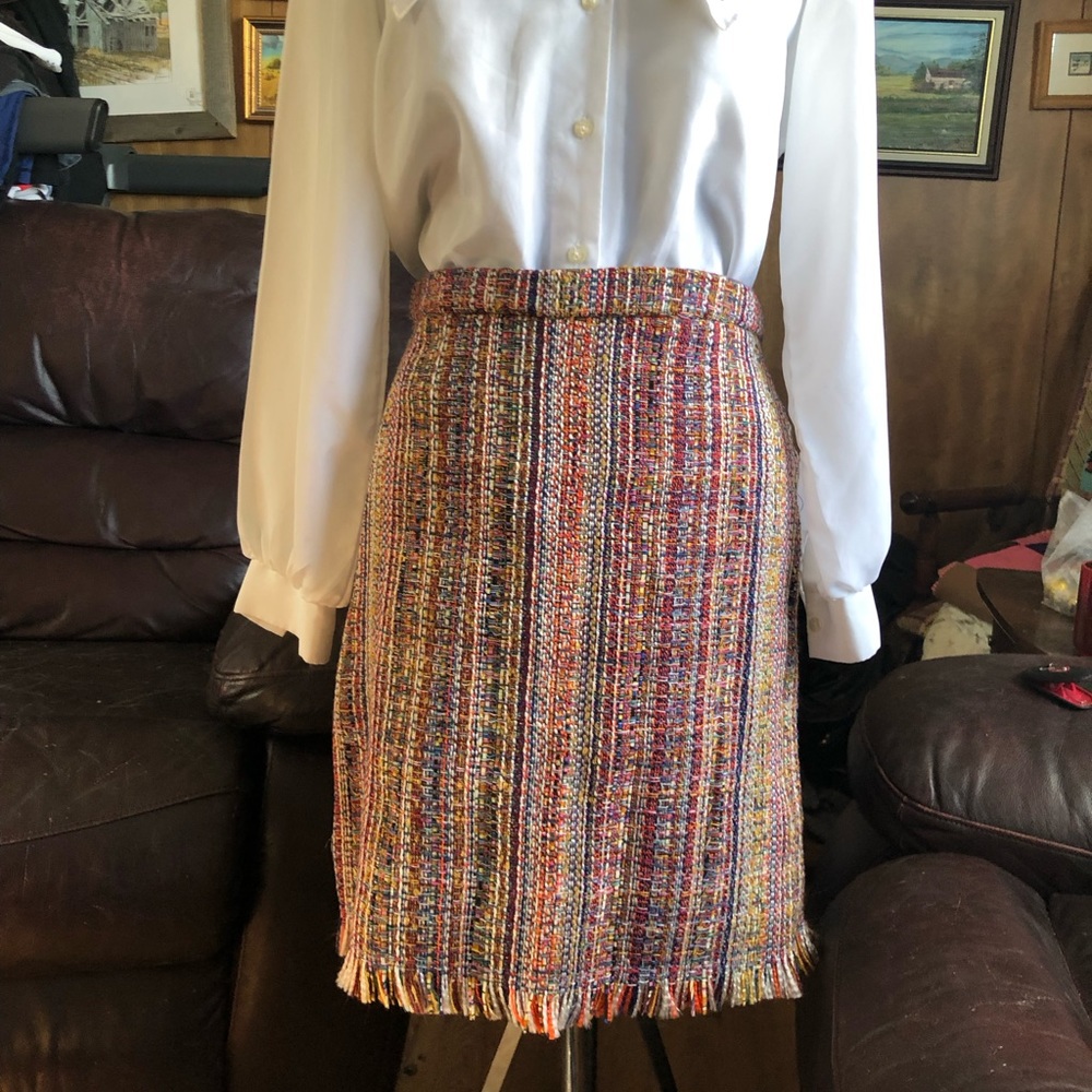 Funky Tweed Fringe Skirt